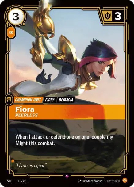Fiora - Peerless (110/221) - [Spiritforged]