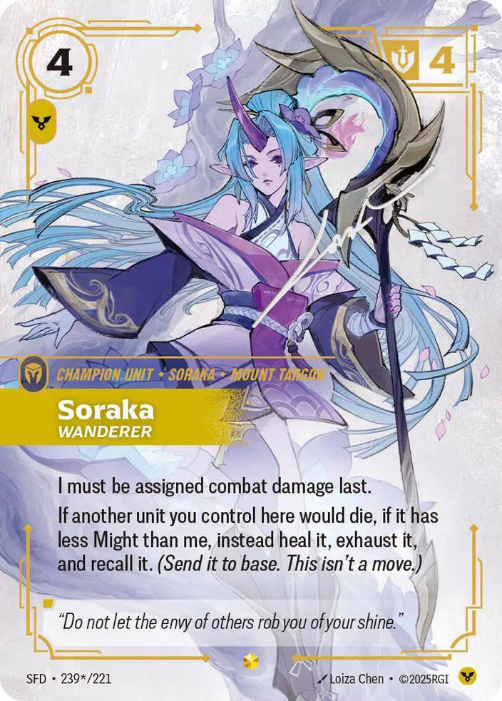 Soraka - Wanderer Signature (239*/221) - [Spiritforged]