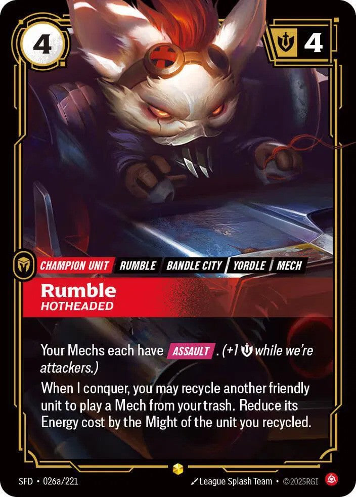 Rumble - Hotheaded (026a/221) - [Spiritforged]