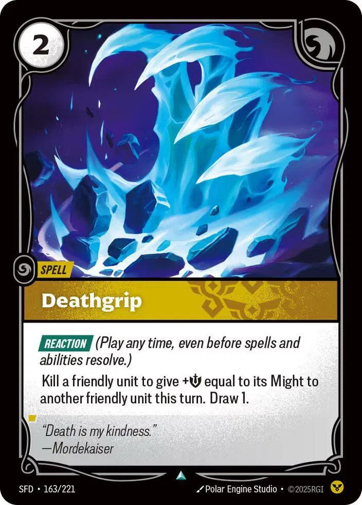 Deathgrip Foil (163/221) - [Spiritforged]