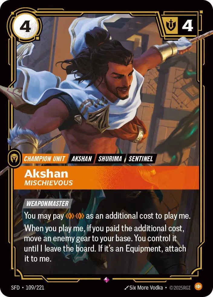 Akshan - Mischievous (109/221) - [Spiritforged]