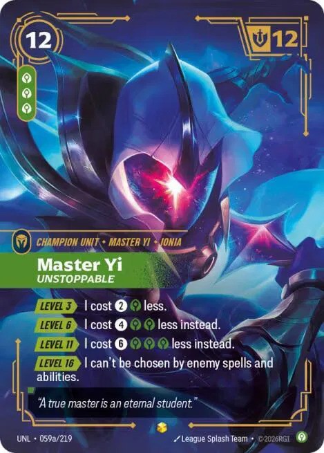 Master Yi - Unstoppable (059a/219) - [Unleashed]