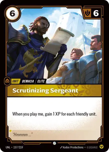 Scrutinizing Sergeant Foil (157/219) - [Unleashed]