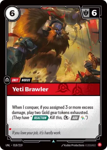 Yeti Brawler Foil (018/219) - [Unleashed]