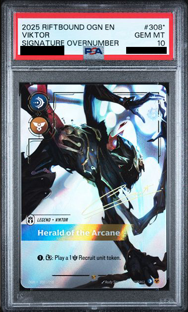 Viktor - Herald of the Arcane Signature Overnumber (308*/298) PSA 10 - [Riftbound Graded]